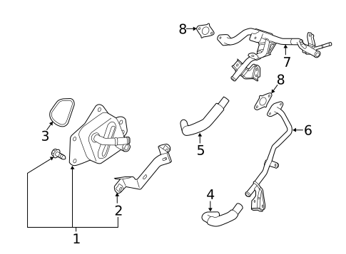 Engine Oil Cooler for 2015 Lexus NX200t #0