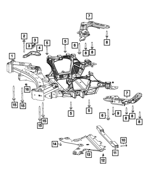 Front Suspension, Strut and Cradle for 2021 Jeep Grand Cherokee L #2