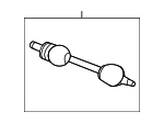 19302204 - Universals &amp; Rear Axle: Axle Assembly for Cadillac: SRX, STS Image