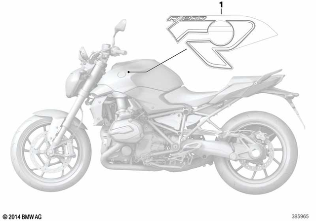 51148554364 - Body Equipment: Lettering Right -  for BMW-Motorrad Image