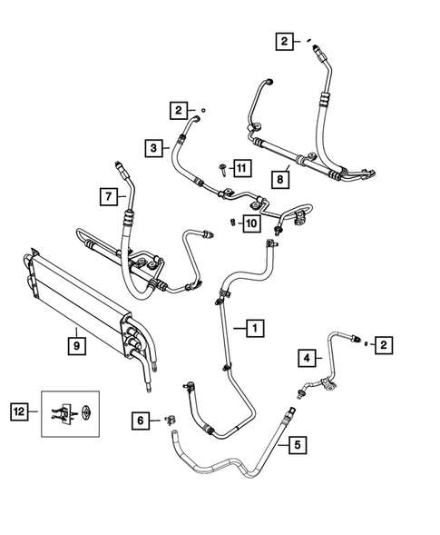 Power Steering Hoses for 2015 Jeep Grand Cherokee #3
