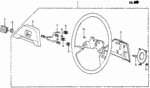 53110SB3673ZA - Chassis: WHEEL, STEERING *NH1L* (BLACK) for Honda Image