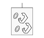 64119382895 - HVAC: Heater Core Mount Kit for BMW: 430i Gran Coupe, 430i xDrive Gran Coupe, i4, M440i Gran Coupe, M440i xDrive Gran Coupe, X3, X4, Z4 Image