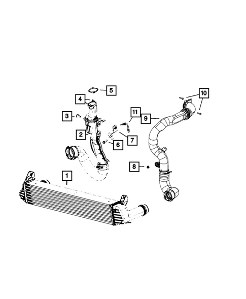 Radiator and Related Parts; Charge Air Cooler for 2019 Jeep Cherokee #8