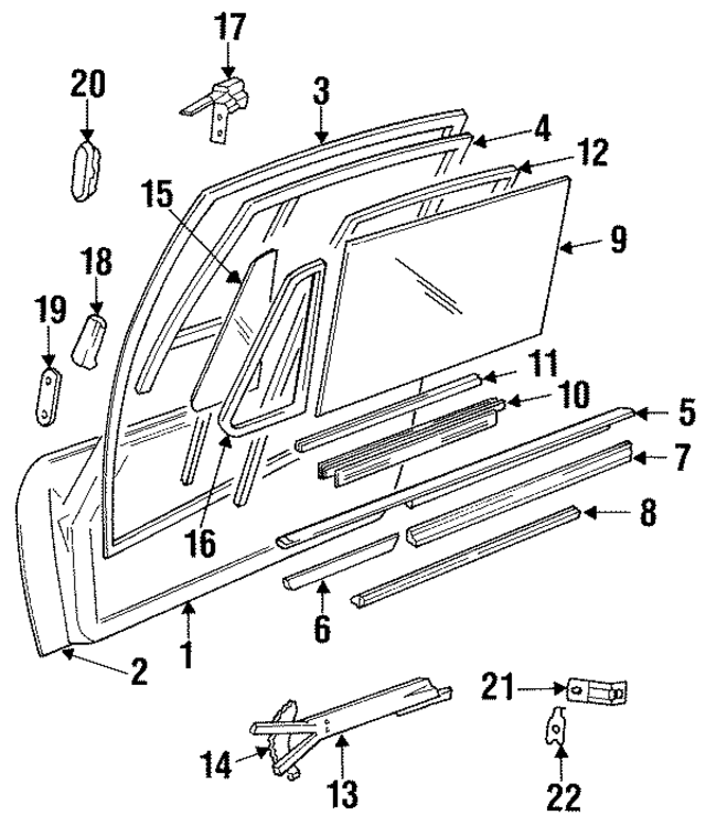 96453100600GRV - Body: Door Shell for Porsche Image