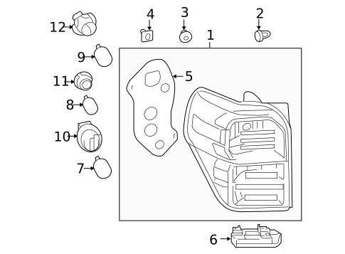 Tail Lamps for 2011 Toyota 4Runner #0