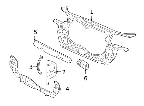 Radiator Support for 2004 Audi S4 #0