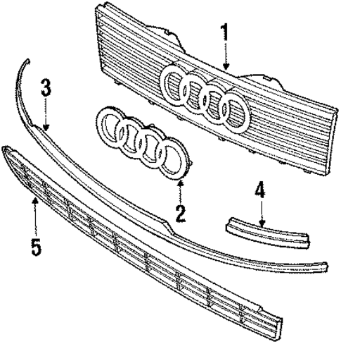 Grille for 1990 Audi 80 Quattro #0