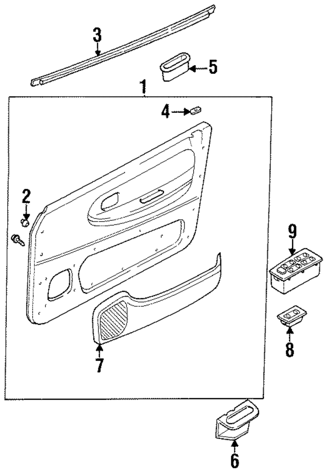 K01159820 - : Door Window Belt Weatherstrip for Kia Image
