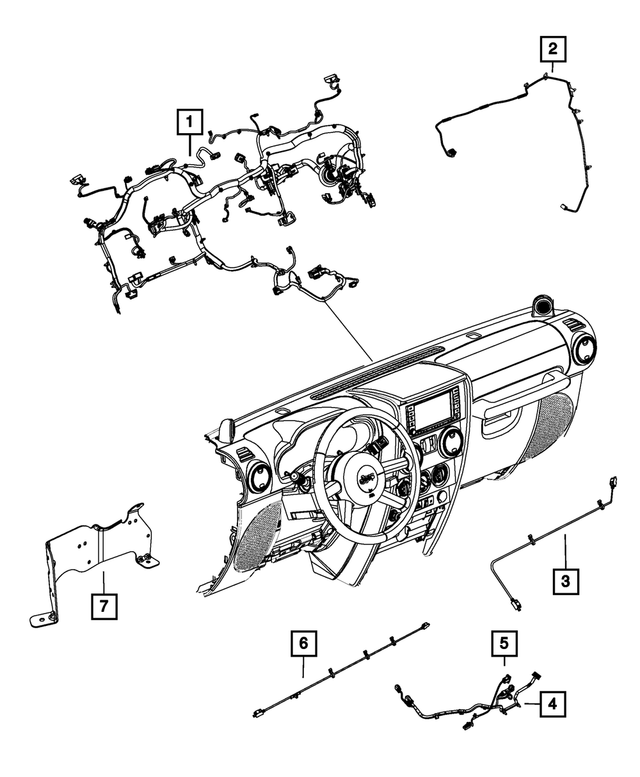 « 68205135AA –  : Panneau D`instruments Cablage pour Mopar Image »