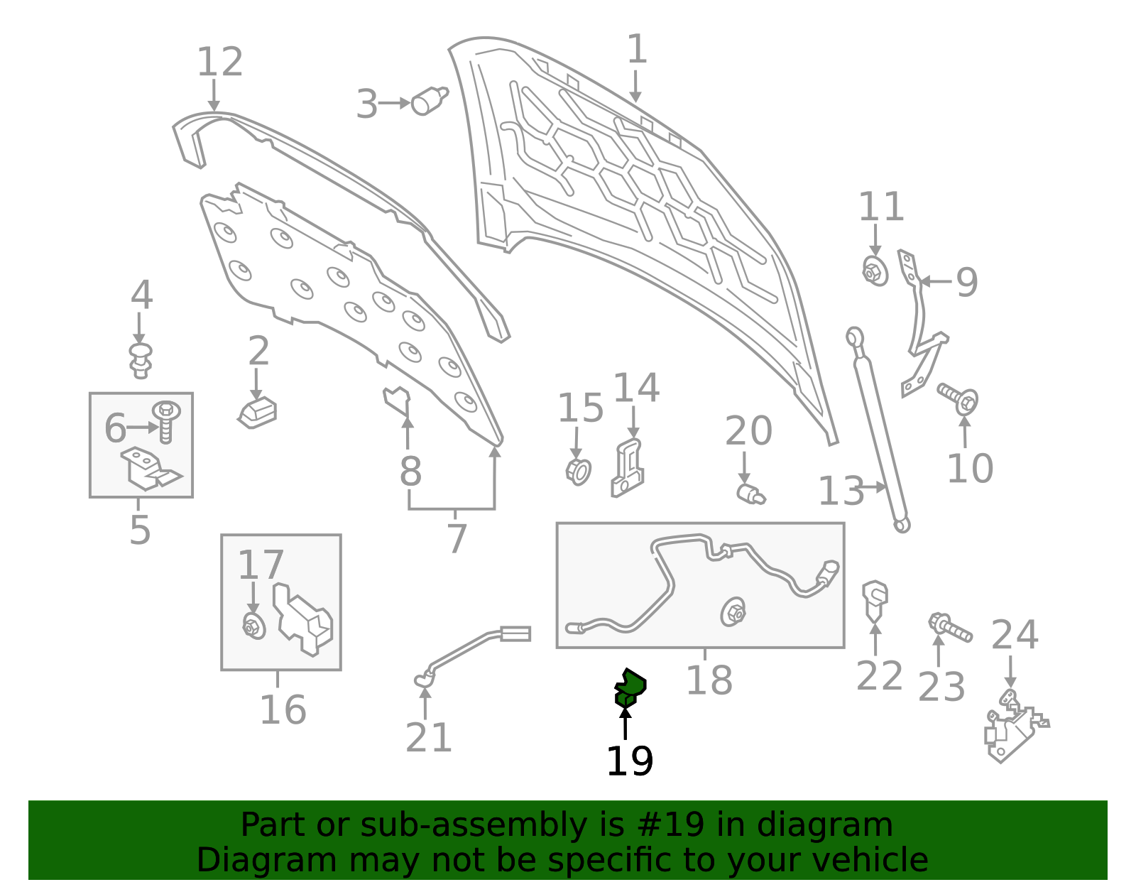 S442 Hood Release Cable Clip W713004-S442 | OEM Parts Online