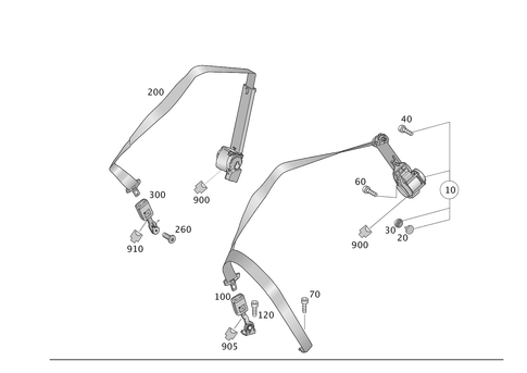 Rear Seat Seat Belt for 2015 Mercedes-Benz ML250 #0