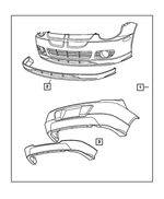 82208083 - Mopar Accessories - Component Parts: Air Dam Fascia Kit for Mopar Image