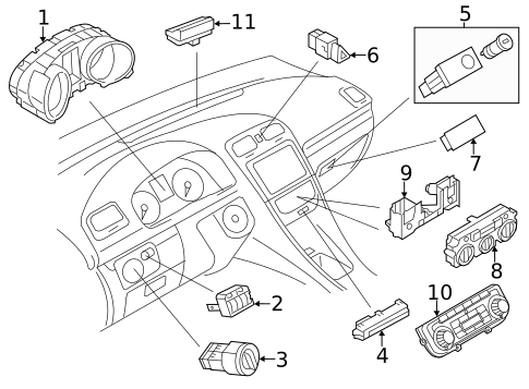 Cluster & Switches for 2012 Volkswagen Jetta #0