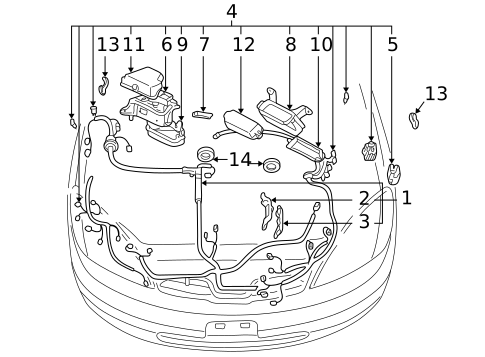 Wiring Harness for 2001 Toyota Prius #0