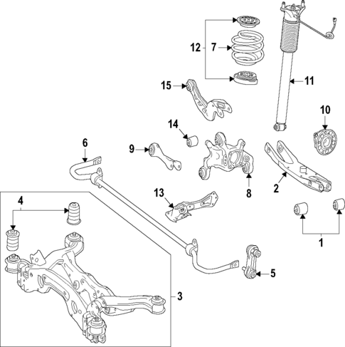 Rear Suspension for 2021 Mercedes-Benz GLA250 #1