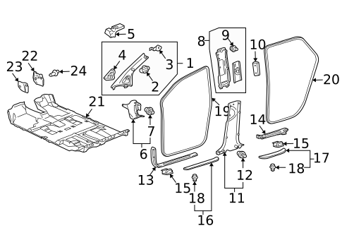 Interior Trim - Pillars for 2008 Lexus RX400h #0