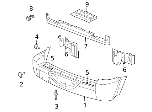 Bumper & Components - Rear for 2006 Jeep Liberty #0