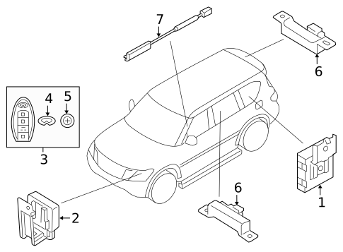 Keyless Entry Components for 2015 INFINITI QX80 #0