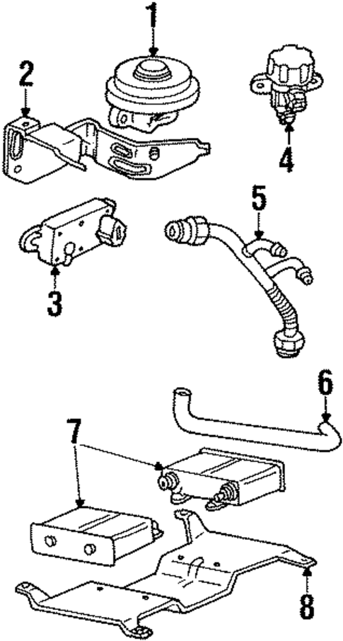 Emission Components for 1998 Mercury Mountaineer #0