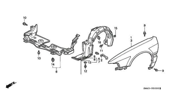 Front Fenders for 1993 Honda Accord #0