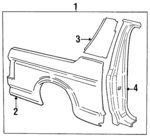 F2TZ9827840B - Body: Side Panel for Ford Image