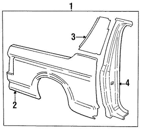 Quarter Panel & Components for 1996 Ford Bronco #0