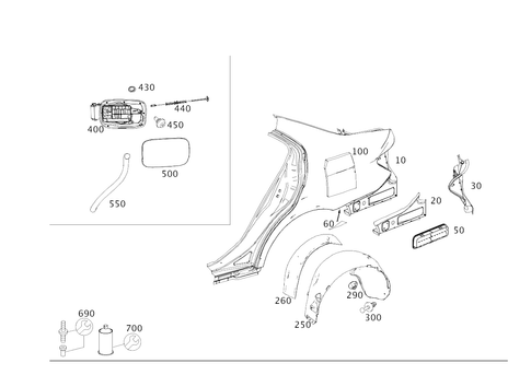 Rear Fender for 2011 Mercedes-Benz C350 #0