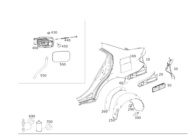 204830034264 - Side Walls: Ventilation for Mercedes-Benz: C250, C300, C350 Image image
