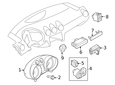 Cluster & Switches for 2010 Audi TT Quattro #0