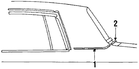 Moldings for 1988 Oldsmobile Cutlass Calais #1