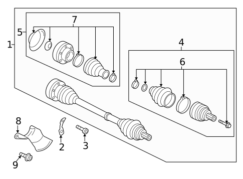 Drive Axles for 2025 Audi A5 Sportback #1