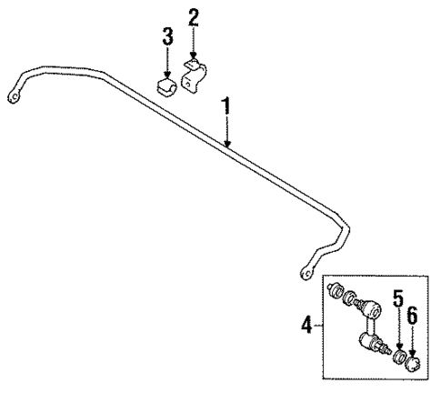 Stabilizer Bar & Components for 1996 Hyundai Sonata #1