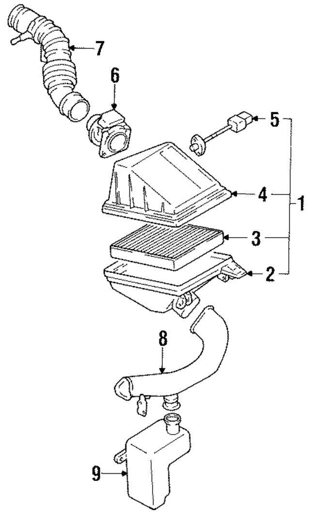 1650065E00 - Engine: Air Cleaner Assembly for Nissan: Stanza Image