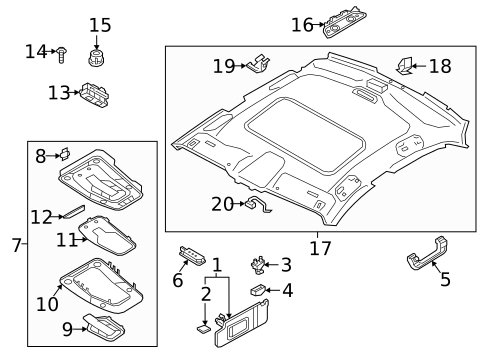 Interior Trim - Roof for 2022 Audi RS5 #0