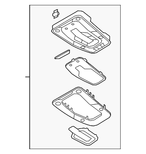 4K0947135AH6PS - Body: Map Lamp Assembly for Audi Image