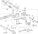 9036630099 - Universals &amp; Rear Axle: Pinion Bearings for Toyota: GR Corolla, Grand Highlander, Highlander, Matrix, Sienna, Venza Image