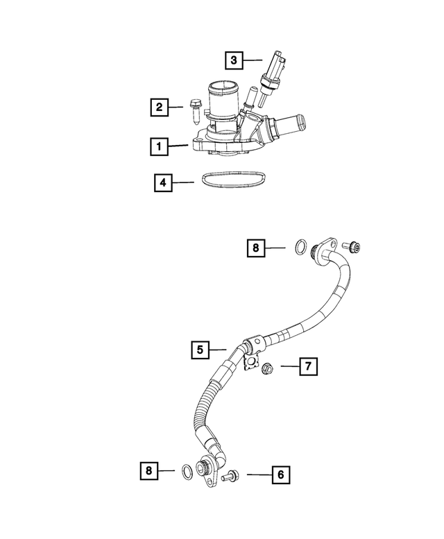 68119538AA - Cooling: Hex Flange Head Bolt for Mopar Image image