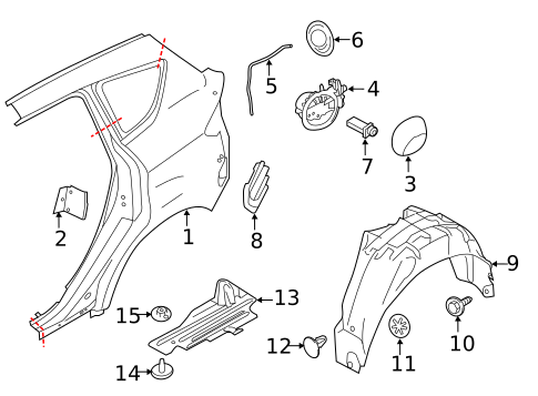 Quarter Panel & Components for 2016 Ford C-Max #0