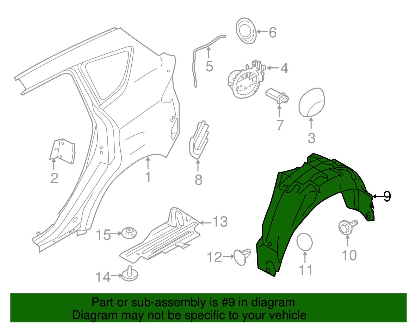 2013-2018 Ford C-Max Splash Shield AM5Z-58278B51-B | Miracle Ford Parts