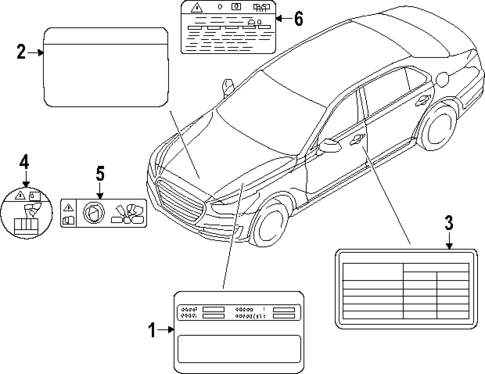 Labels for 2025 Genesis Electrified G80 #0