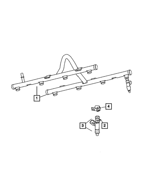 Fuel Rail and Injectors for 2008 Dodge Challenger #0