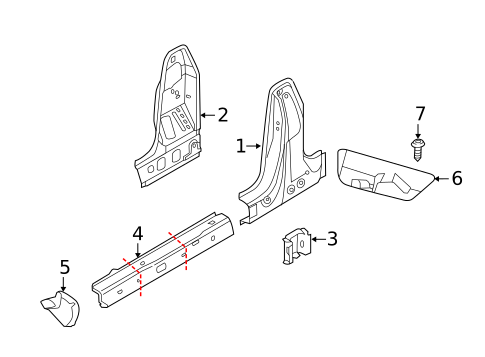 Lock Pillar for 2015 Volkswagen Beetle #0
