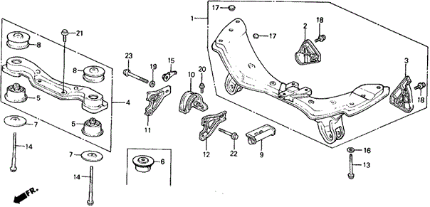 Rear Axle 4WD for 1991 Honda Civic #0