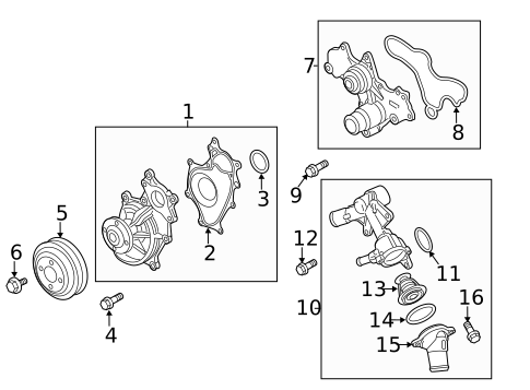 Water Pump & Related Components for 2015 Ford F-150 #0