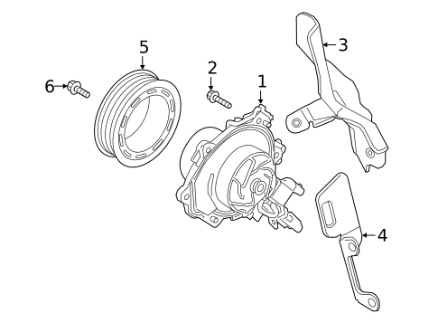 Water Pump for 2022 Land Rover Discovery Sport #1