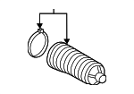 53429TBAA01 - Steering: Rack And Pinion Bellows for Honda: Civic, Clarity, CR-V, Insight Image
