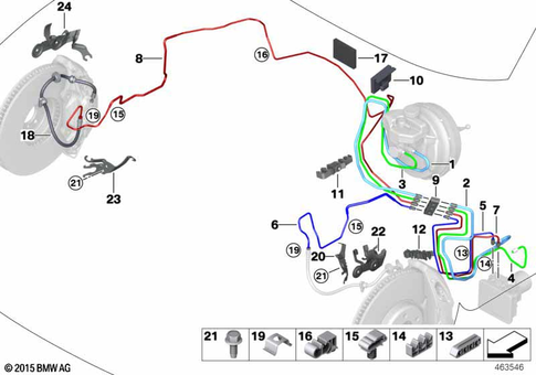 Brake Pipe, Front for 2019 BMW 740iX #0