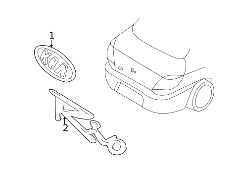 Exterior Trim - Trunk for 2004 Kia Rio #0