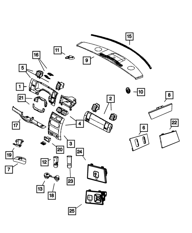 5HY55XDHAD - Electrical: Instrument Cluster Bezel for Mopar Image image